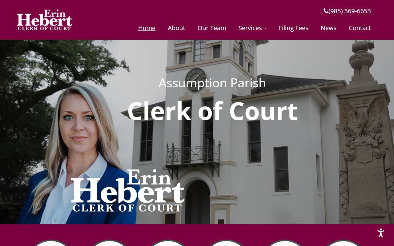 Assumption Parish Clerk of Court website for death index records in Napoleonville Louisiana