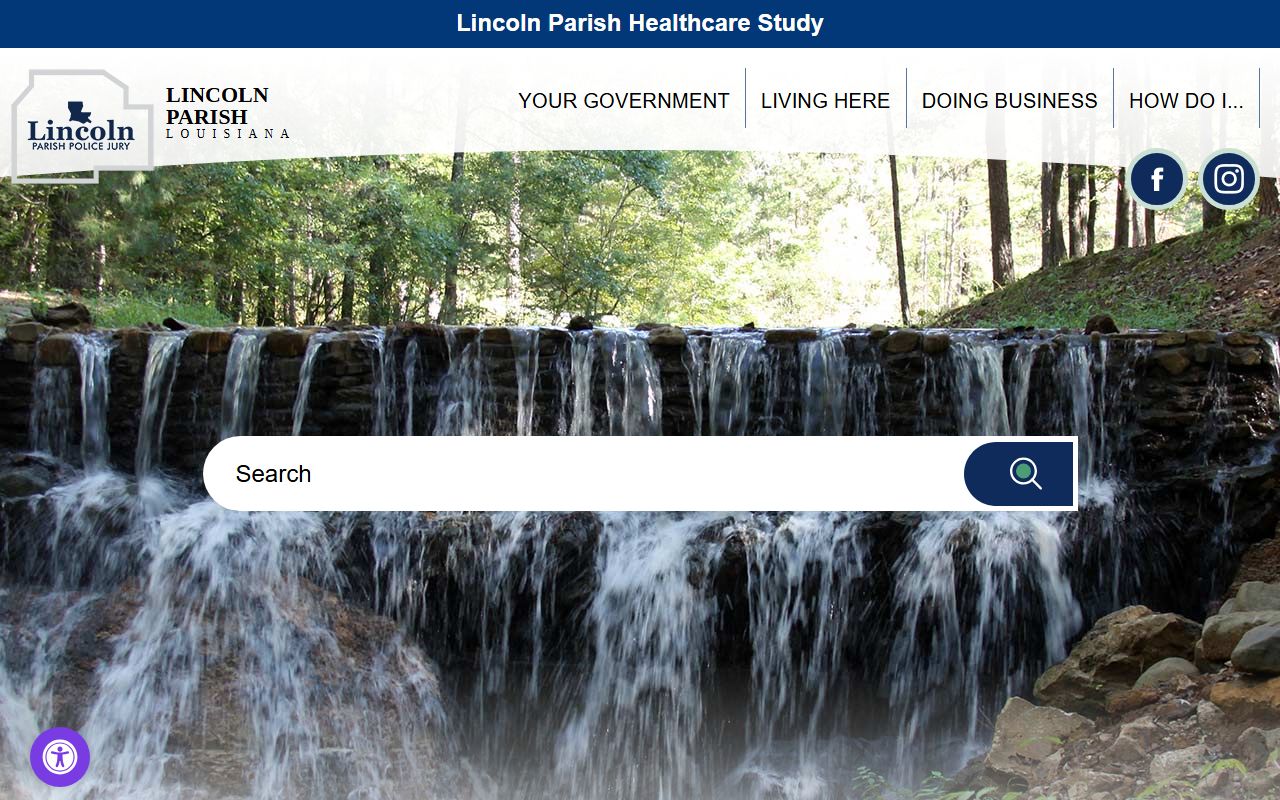 Lincoln Parish Clerk of Court website for death index records in Ruston